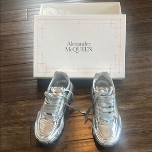 Alexander McQueen Silver Sneakers 39.5 women’s